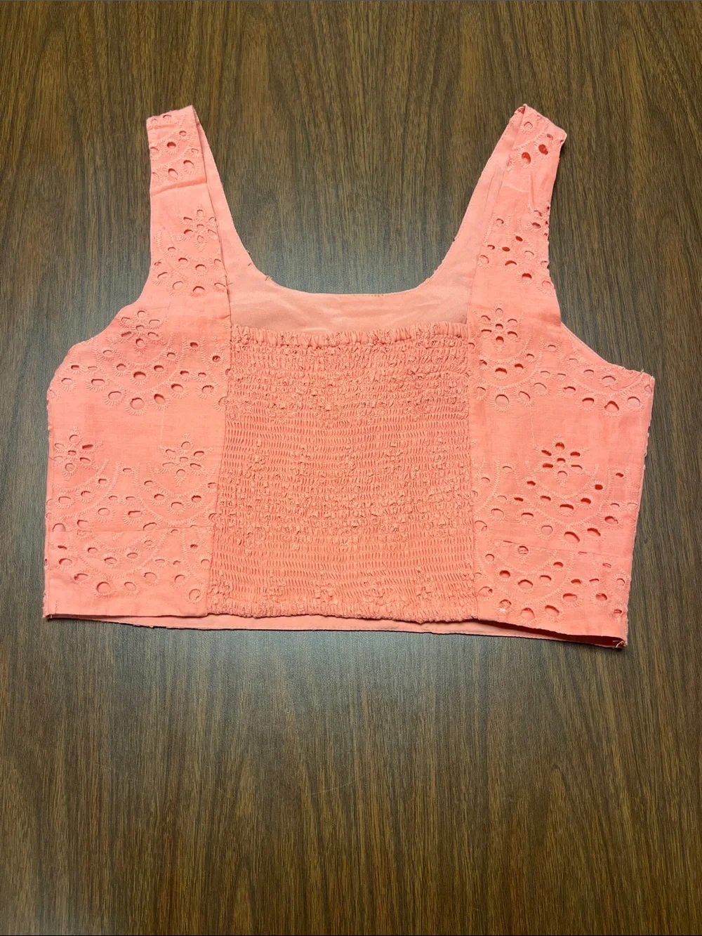 Joie 2-piece orange eyelet skirt and top set, size medium, new without tags